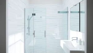 Stylish semi-frameless shower screens enhance a modern bathroom's elegance and functionality.