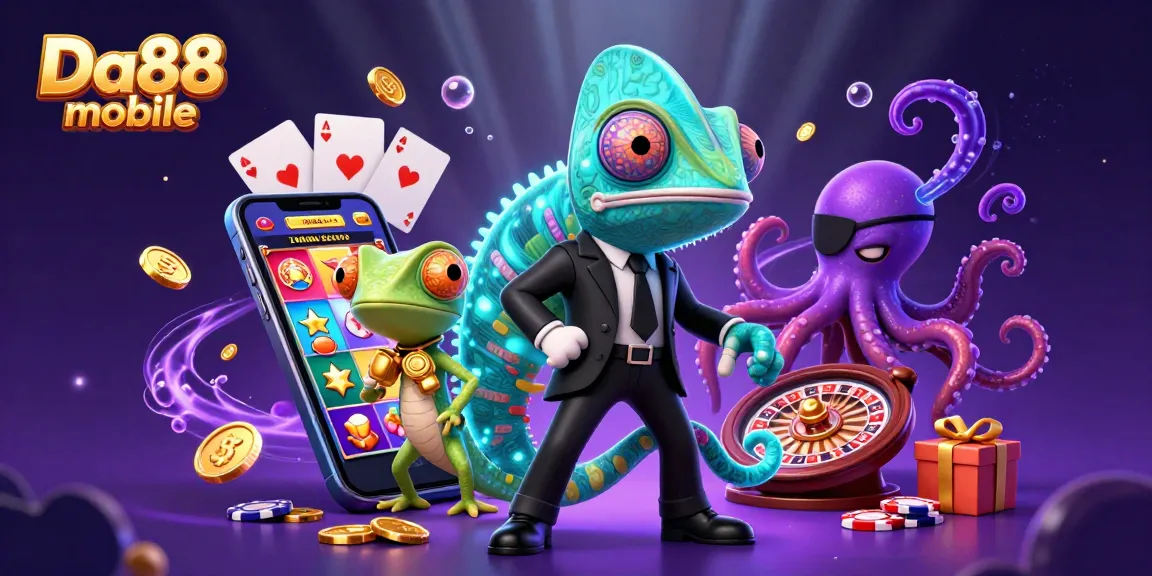 Play engaging games with Da88 mobile featuring vibrant slot reels and exciting casino action.