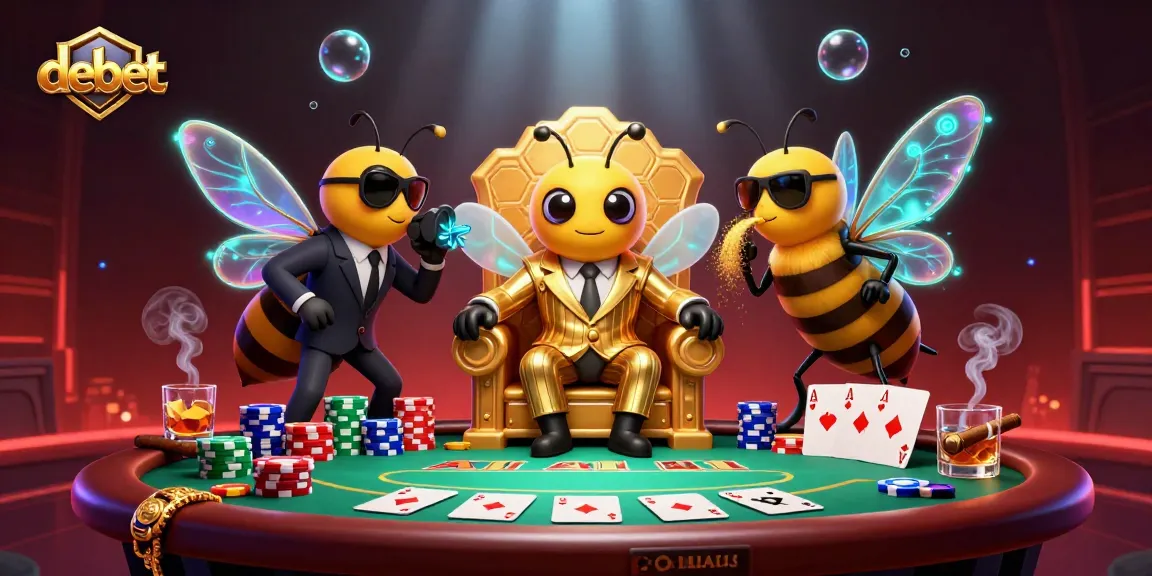 Engage in debet gaming with a vibrant 3D casino scene featuring a bumblebee mob boss.