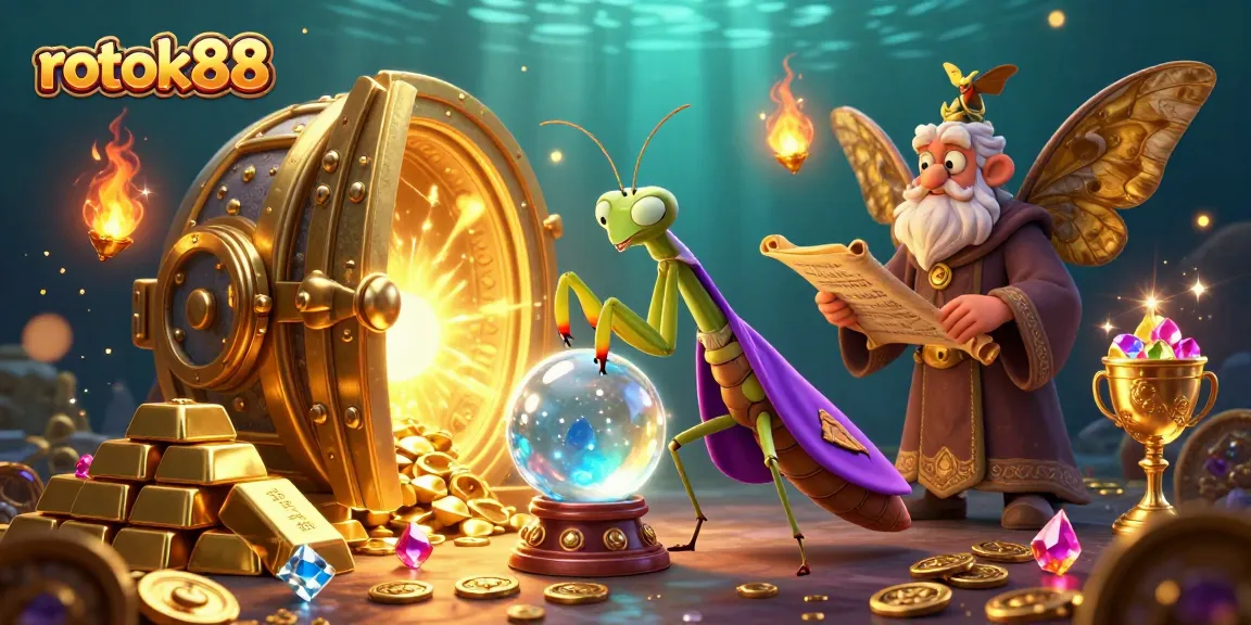 Experience thrilling wins with rokok88 through vibrant 3D illustration of fortune and wealth in the casino world.